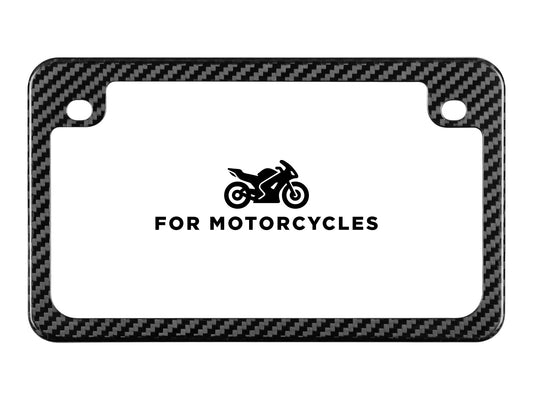 Real carbon fiber motorcycle license plate frame with 2-hole minimalist design